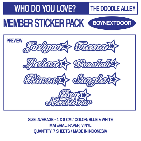 WHO DO YOU LOVE? Sticker Pack