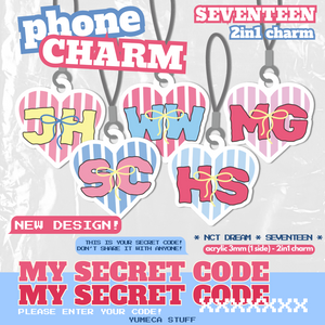 SEVENTEEN Love My Secret Code Phone Charm