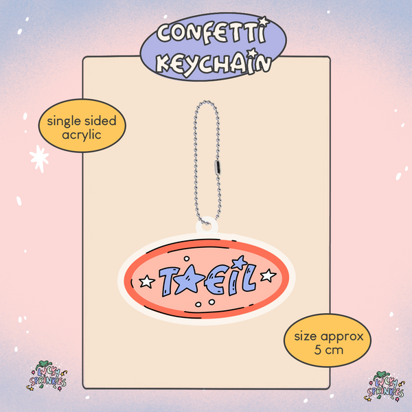 NCT 127 KEN 127 CONFETTI KEYCHAIN