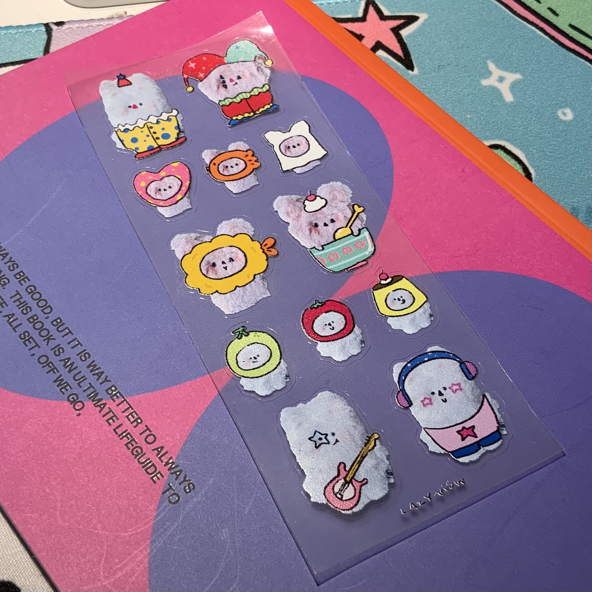 LAZYNISW RIBBON DOLLS STICKER