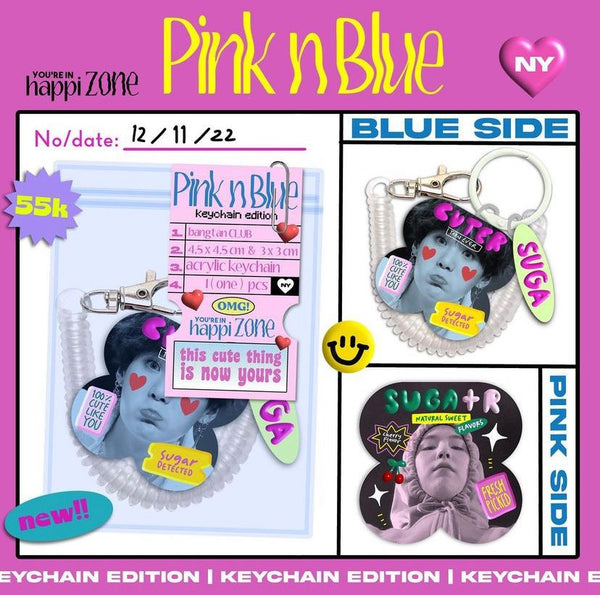 Pink N Blue Keychain BTS Ver
