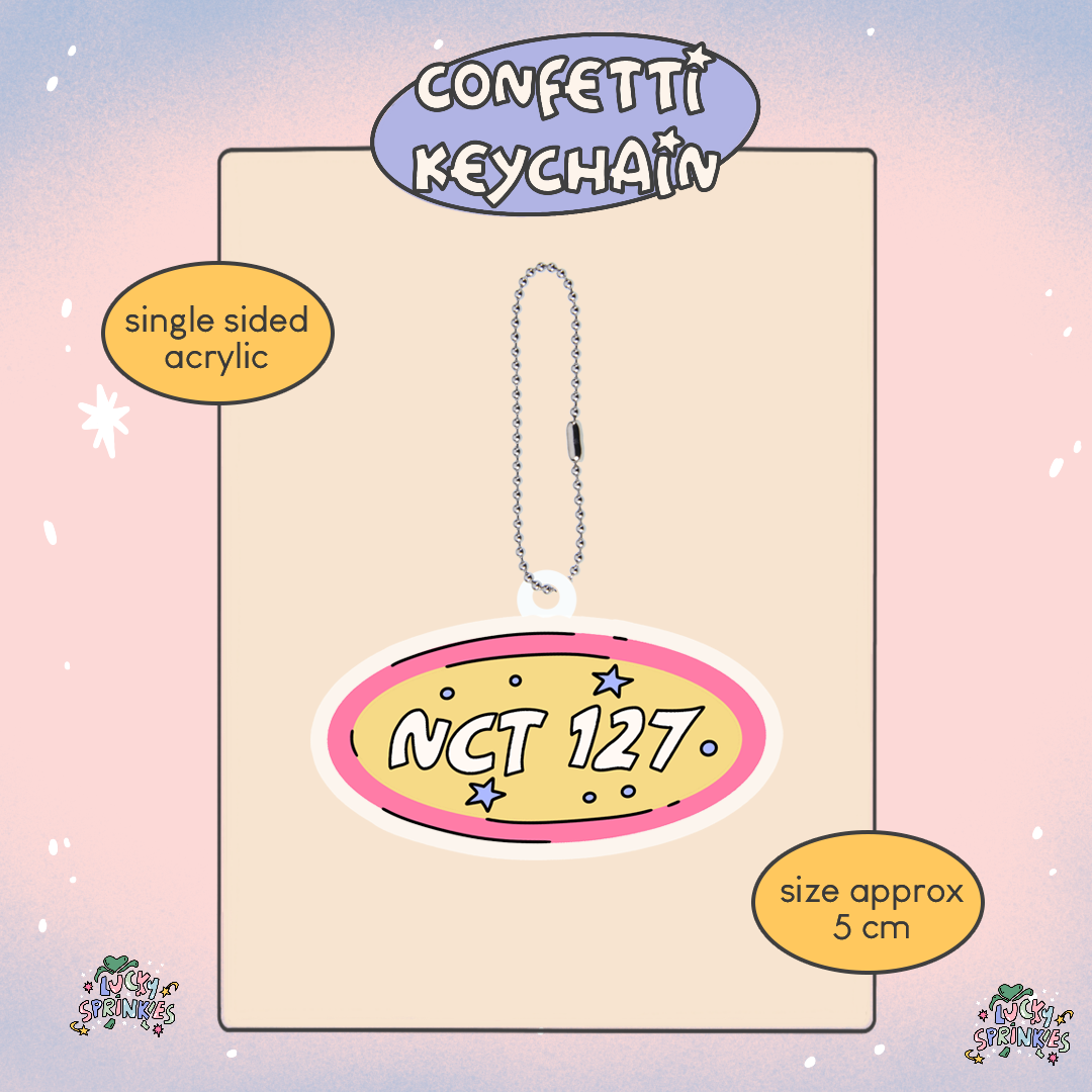 NCT 127 KEN 127 CONFETTI KEYCHAIN