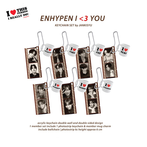 I Love U Photostrip Mug Enhypen Keychain