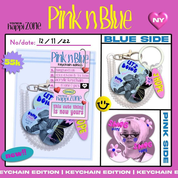 Pink N Blue Keychain BTS Ver