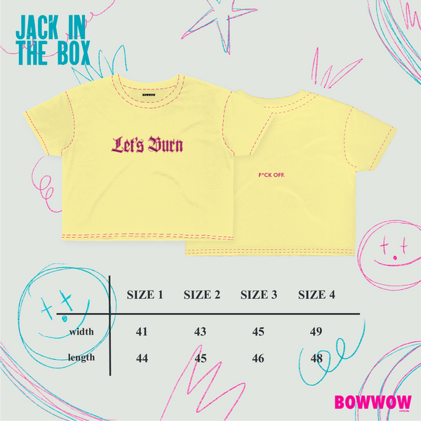 ARSON AND JACK IN THE BOX CROP TEE