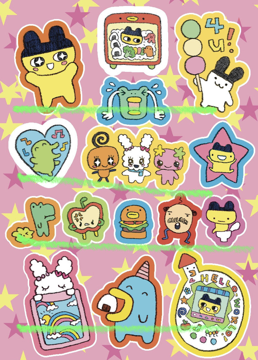 tamagotchi A6 sticker