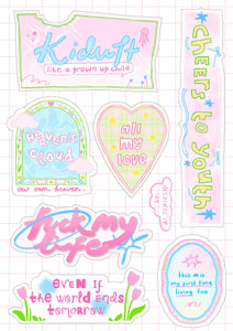 SEVENTEEN Prod. by 17 Sticker Sheet