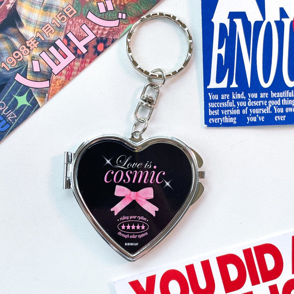 Bibimcat - Locket Mirror Heart Keyring