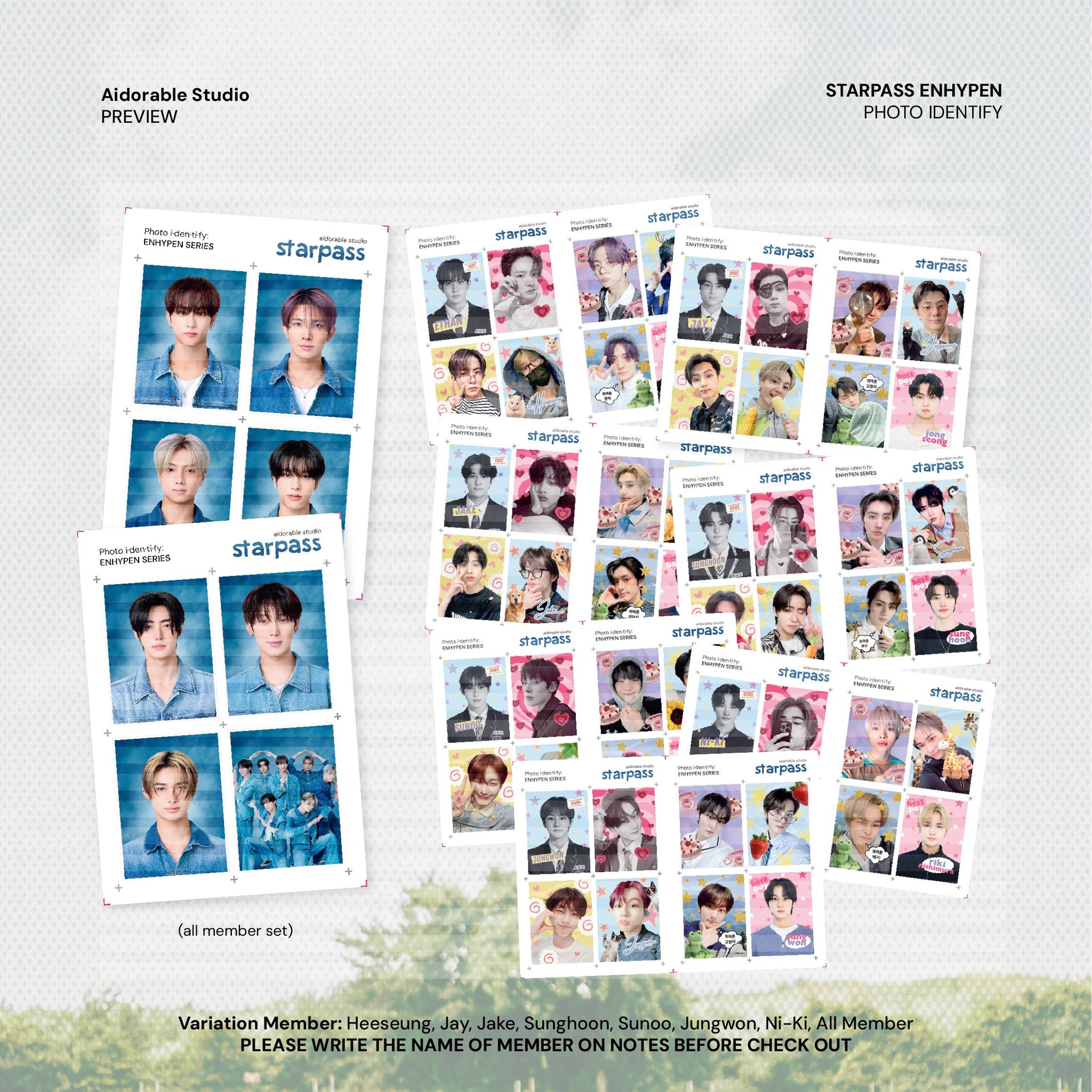 ENHYPEN STARPASS ID Photo by Aidorable Studio