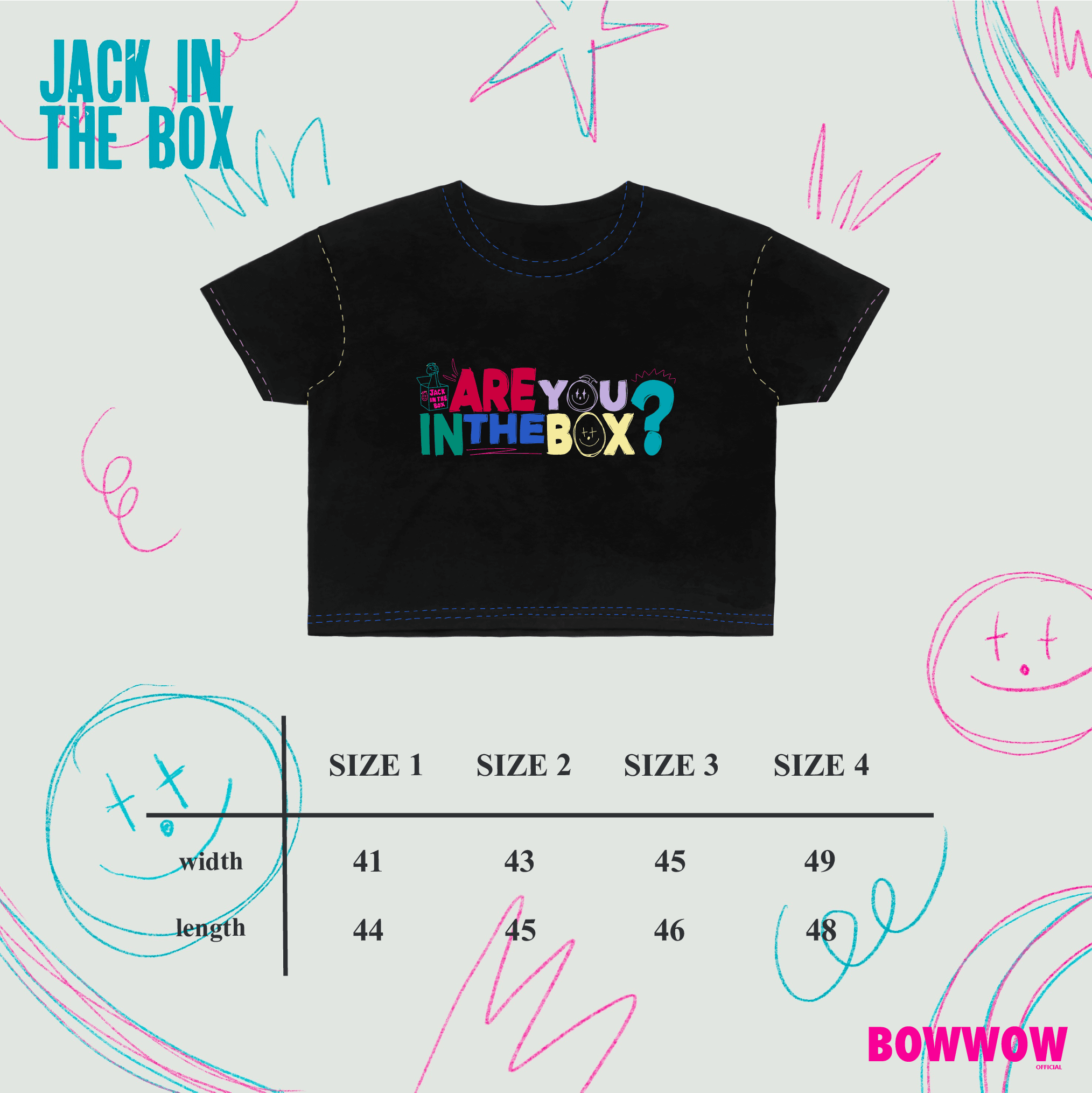 ARSON AND JACK IN THE BOX CROP TEE