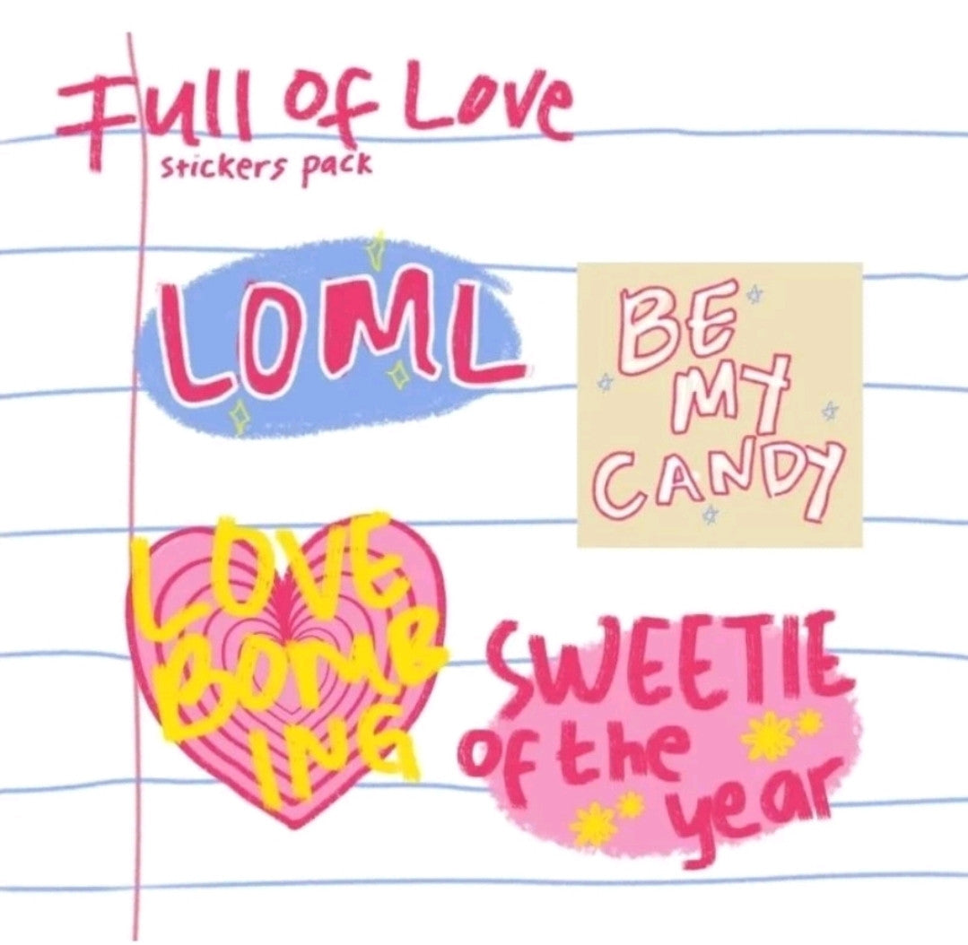 Full of love sticker pack