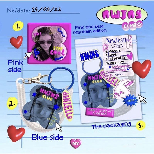 Pink N Blue Keychain NewJeans Ver