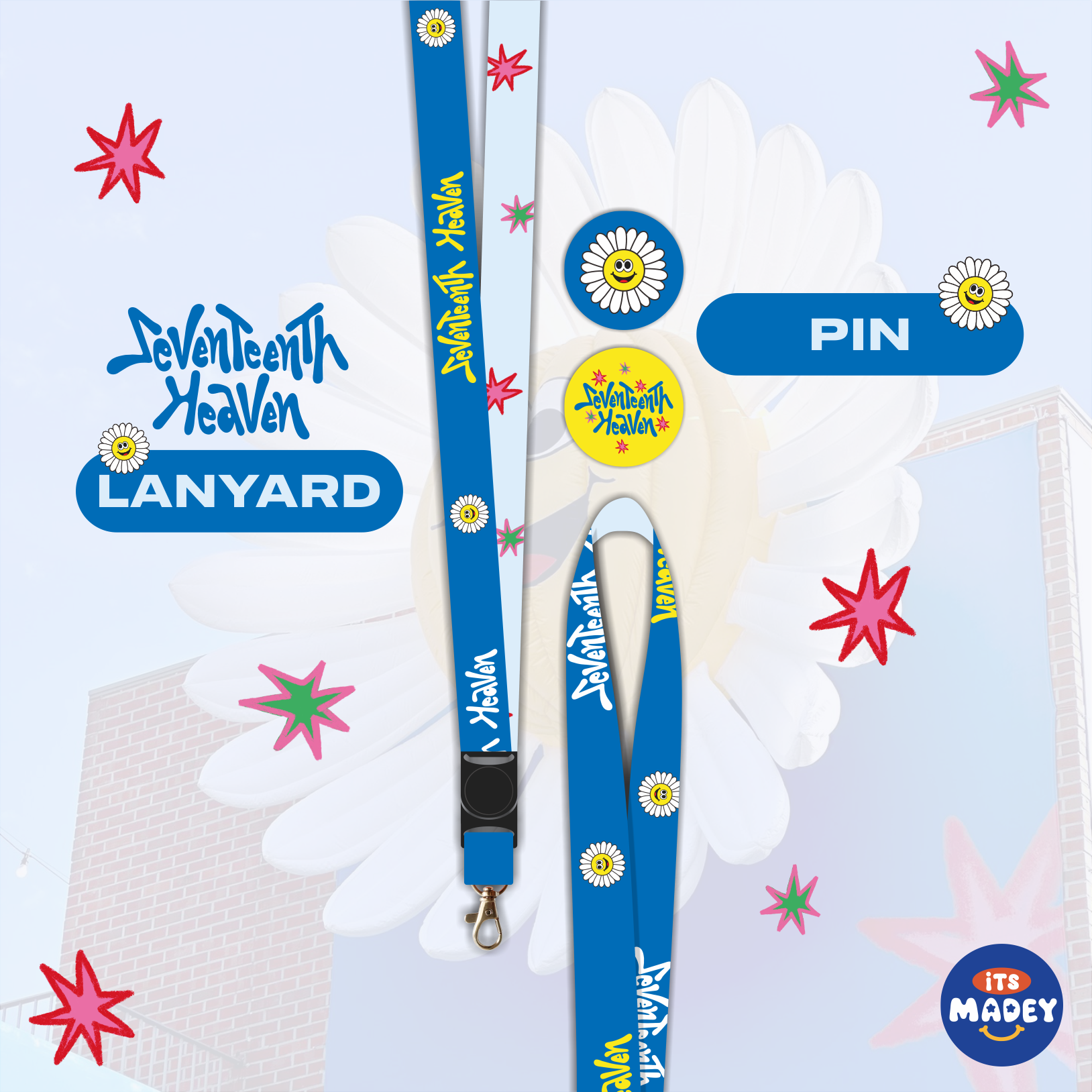 LANYARD AND PIN SEVENTEENTH HEAVEN - SEVENTEEN