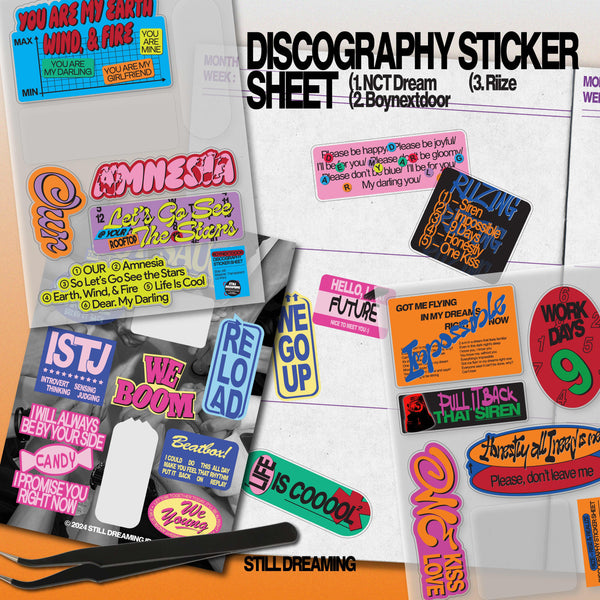 Discography Sticker Sheet