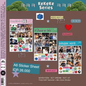 KeKeKe Series - Sticker Sheet Seventeen, NCT Dream, NCT 127 ver.