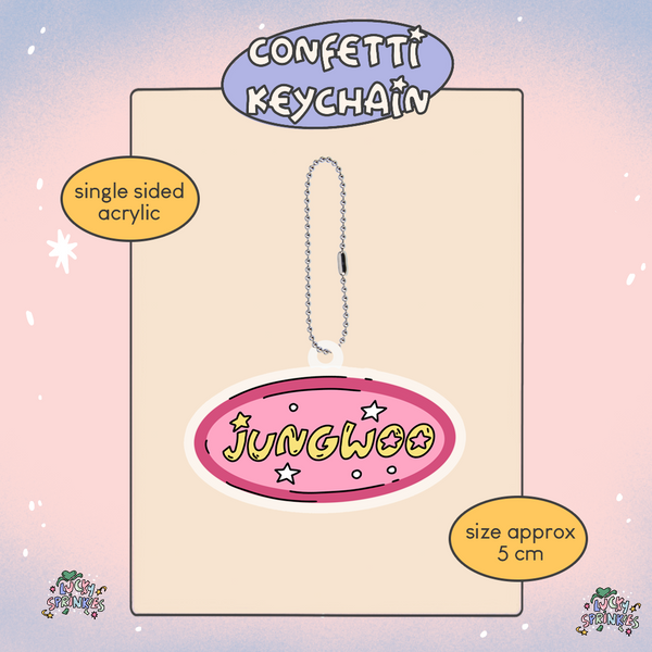 NCT 127 KEN 127 CONFETTI KEYCHAIN