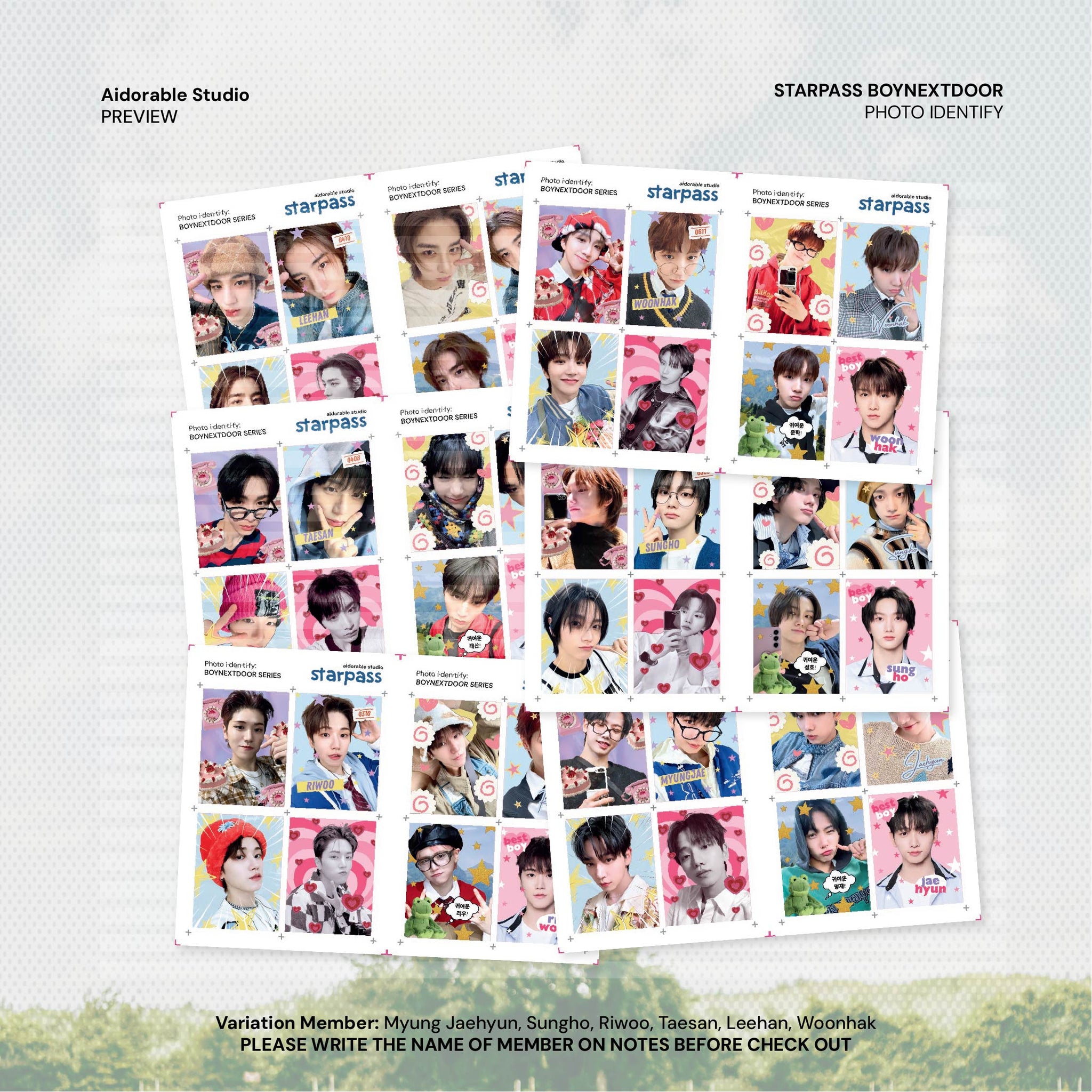 BOYNEXTDOOR STARPASS ID Photo by Aidorable Studio