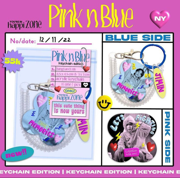 Pink N Blue Keychain BTS Ver