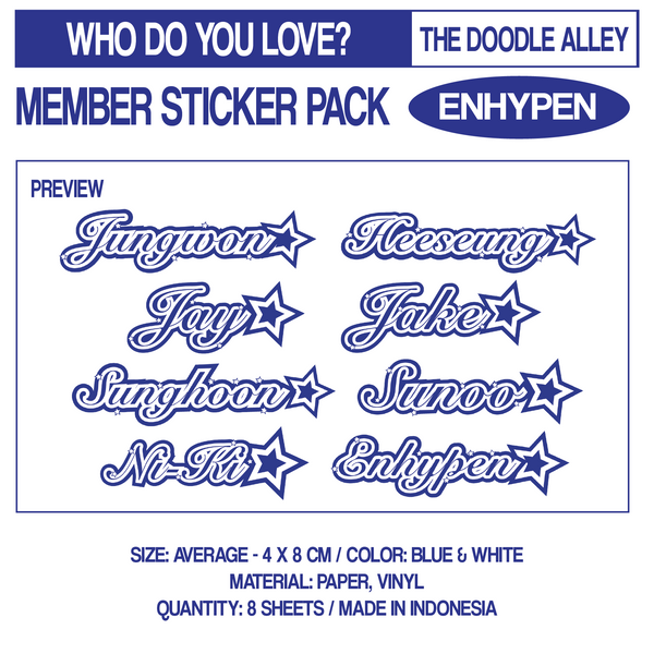 WHO DO YOU LOVE? Sticker Pack