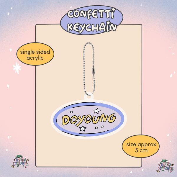 NCT 127 KEN 127 CONFETTI KEYCHAIN