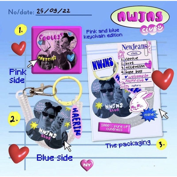 Pink N Blue Keychain NewJeans Ver