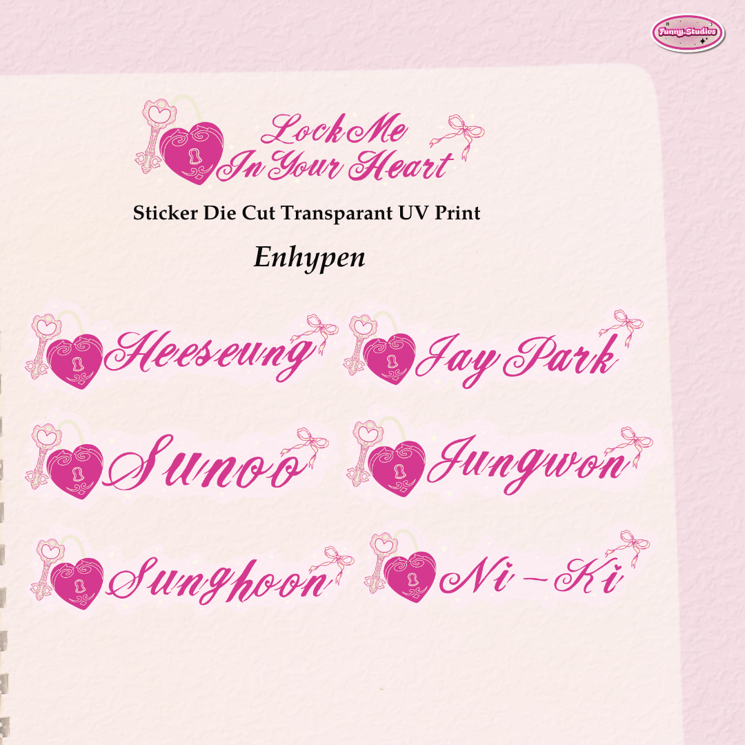 Lock Me In Your Heart - Enhypen ( Sticker Die Cut Transparent)