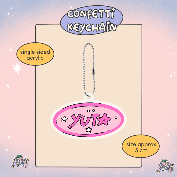 NCT 127 KEN 127 CONFETTI KEYCHAIN