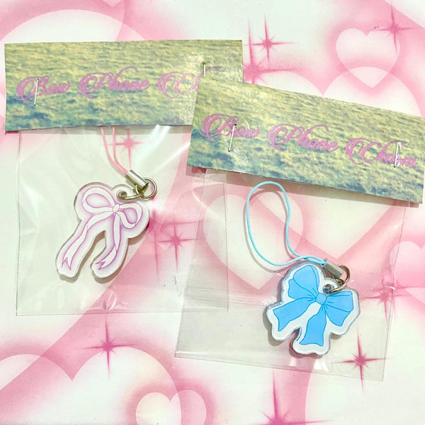 RIBBON BOW PHONE STRAP CHARM