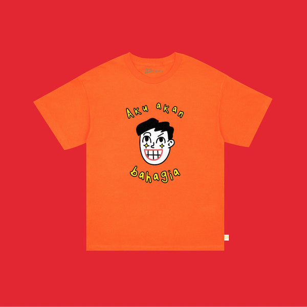 Smile Face Raina Pulang T-Shirt