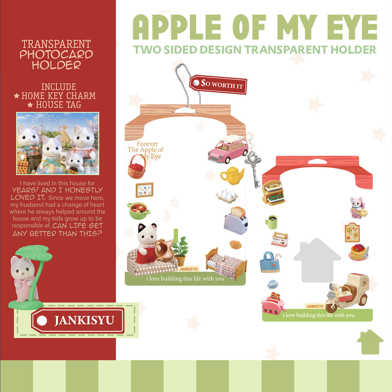 Apple of My Eye Transparent 2 Sided Photocard Holder by JANKISYU