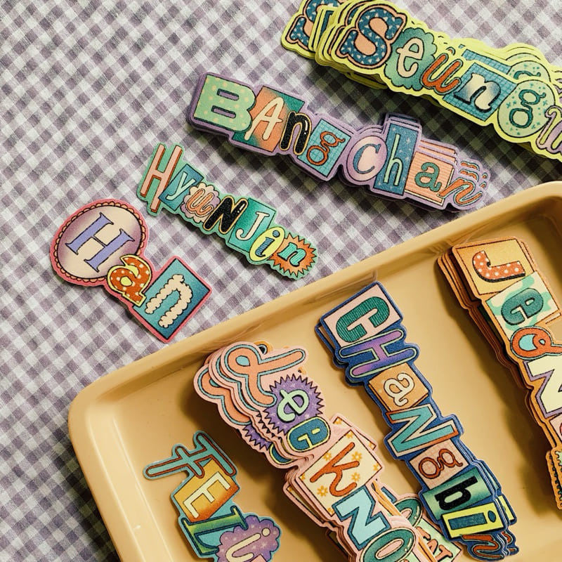 Glittery die cut sticker - Stray Kids Version