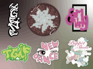 XG 'New DNA' Tracklist Sticker Set