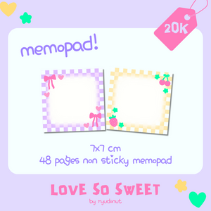 LOVE SO SWEET MEMOPAD