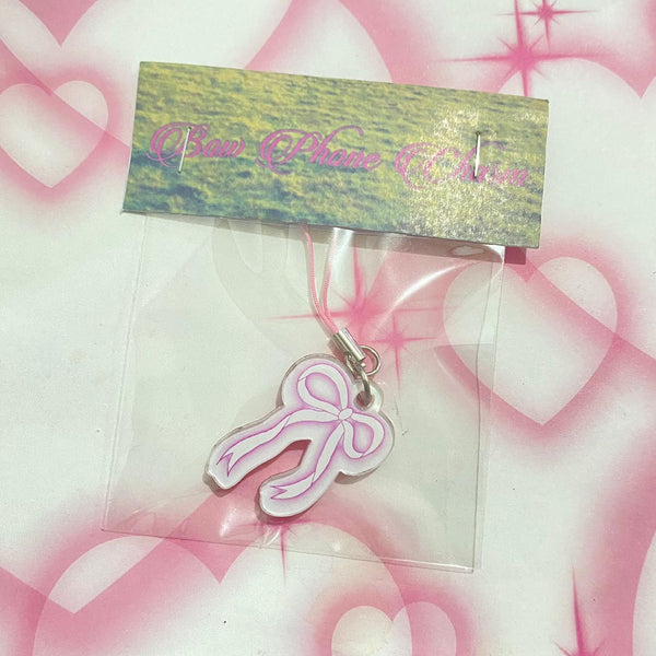 RIBBON BOW PHONE STRAP CHARM