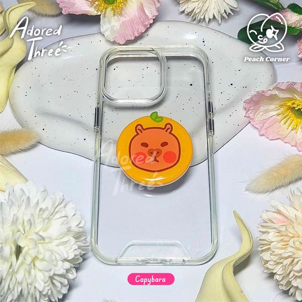 Cat Capybara Frog Toy Poodle Dog Duck Griptock Popsockets by Adored Three