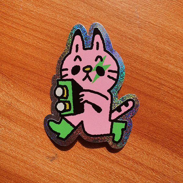 Jellyplayground Holo Glitter Cat Sticker