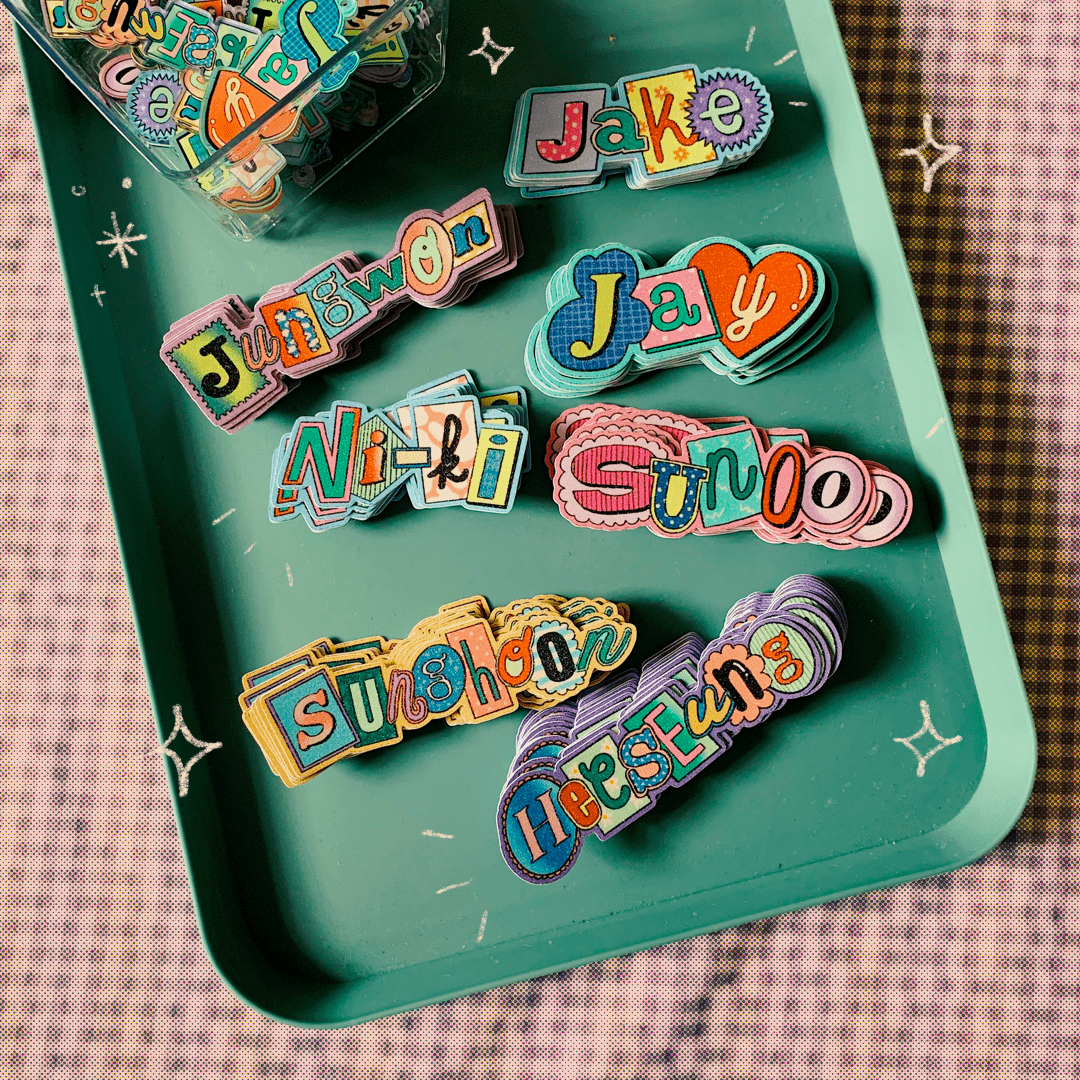 Glittery die cut sticker - Enhypen Version
