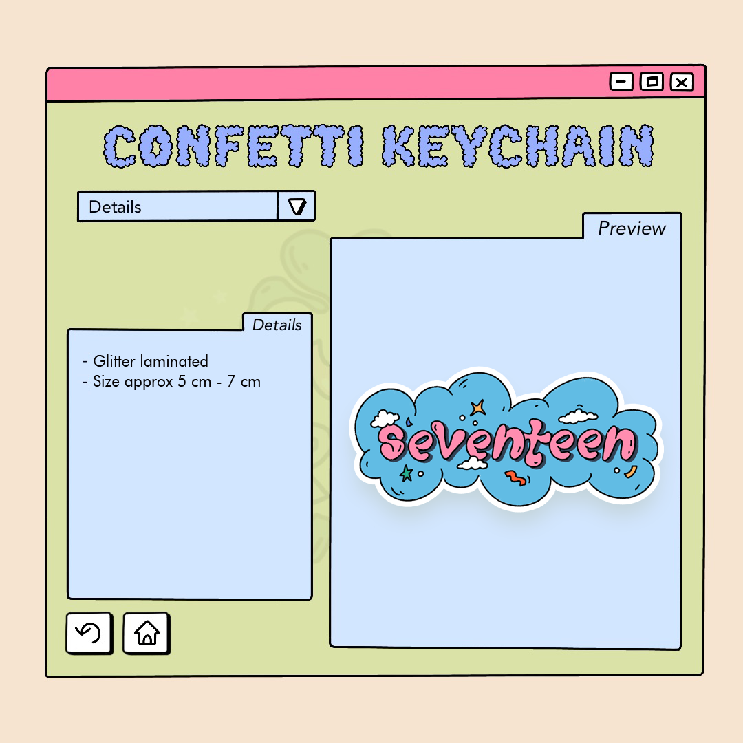 SEVENTEEN PALOOZA VOL. 17 CONFETTI DIE-CUT STICKER