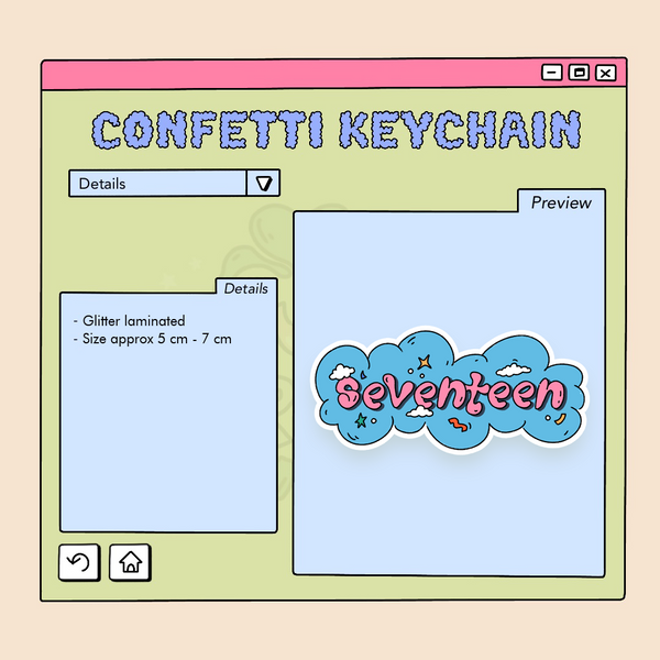 SEVENTEEN PALOOZA VOL. 17 CONFETTI DIE-CUT STICKER