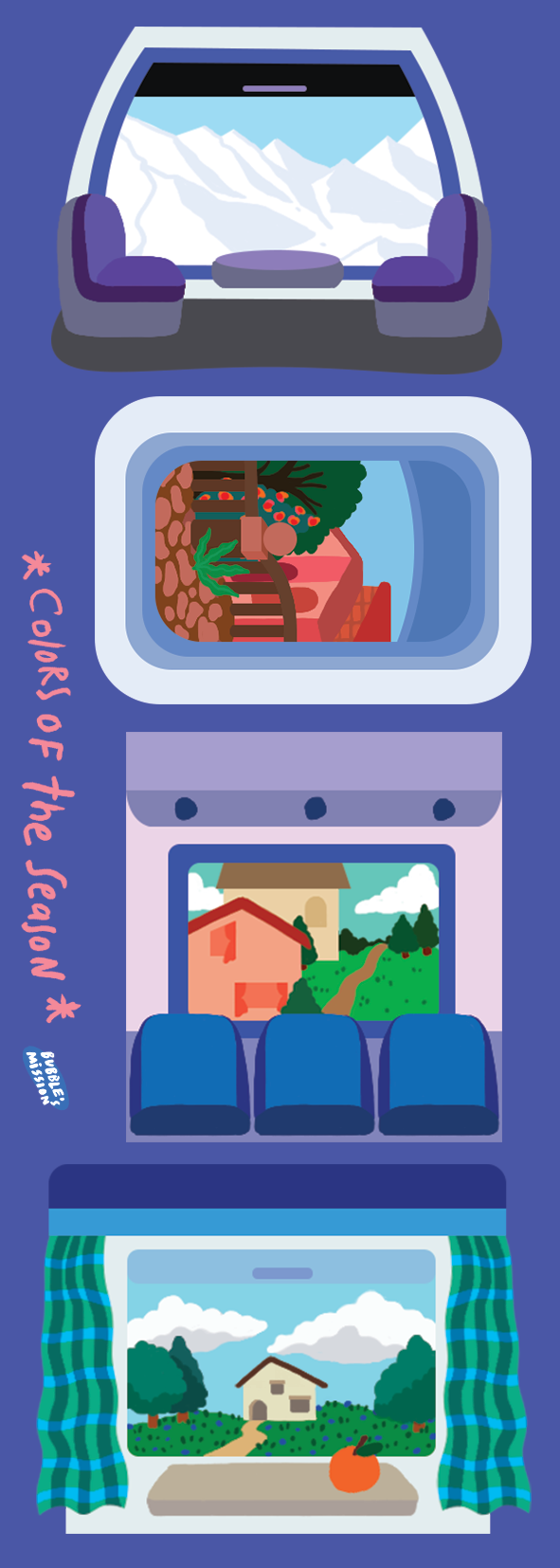 STICKER COLORS OF THE SEASON BLUE BY BUBBLESMISSION