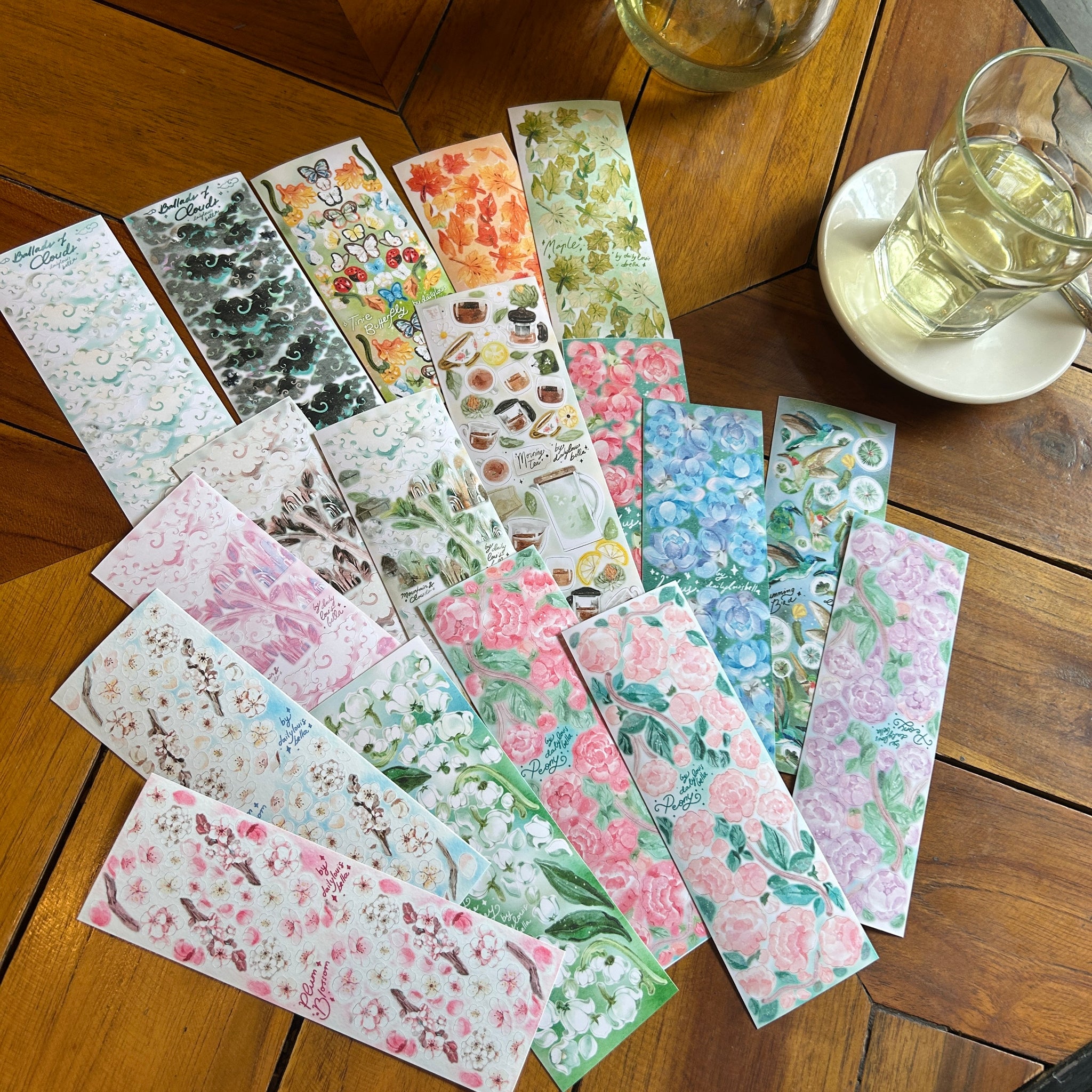 [Dailylouisbella] Holographic August Update Flower Series Deco Stickers