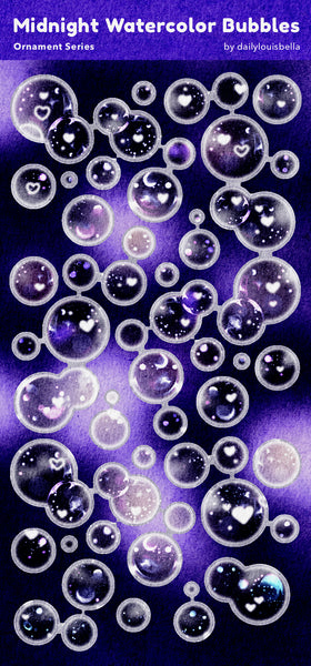[Dailylouisbella] Watercolor Bubbles Deco Sticker