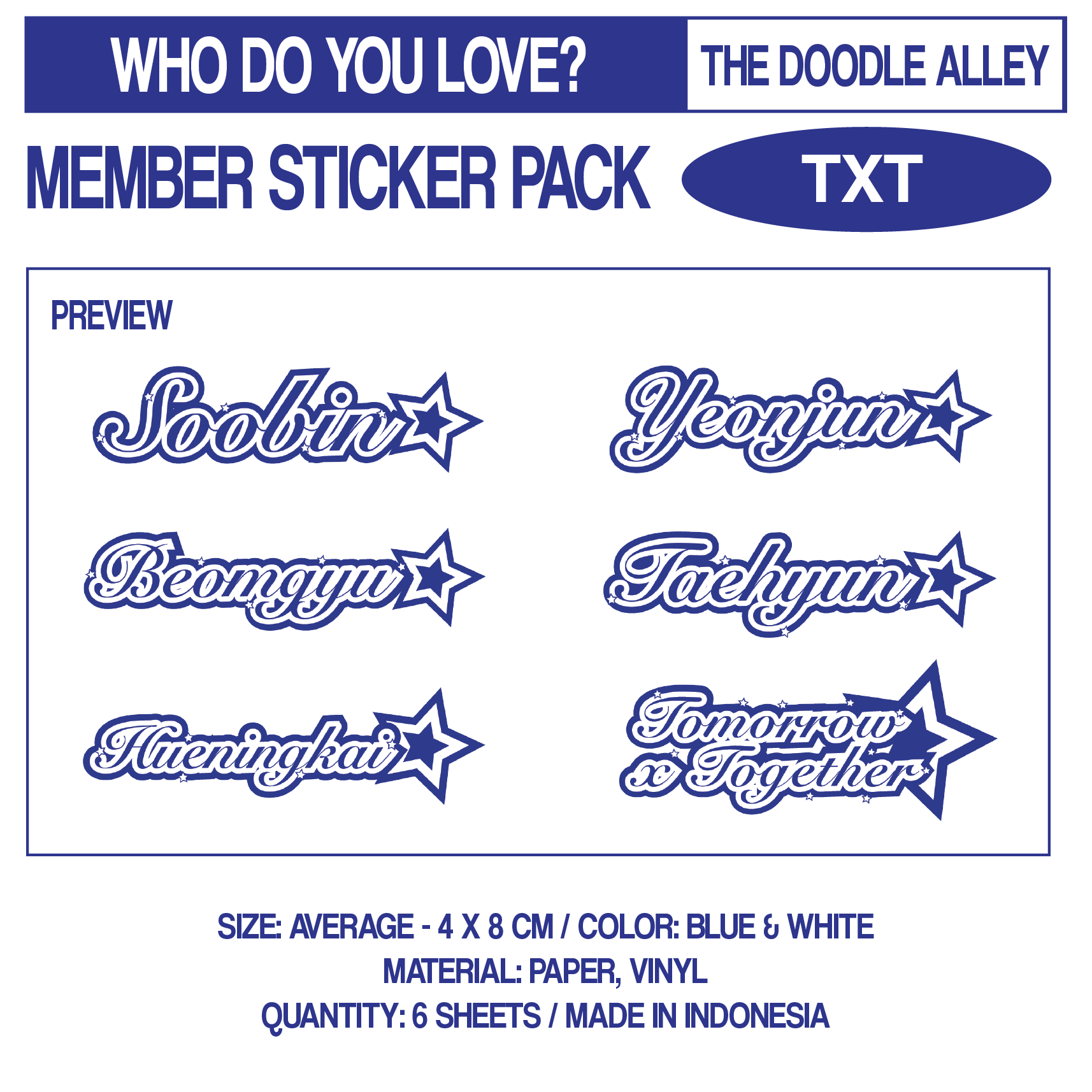 WHO DO YOU LOVE? Sticker Pack