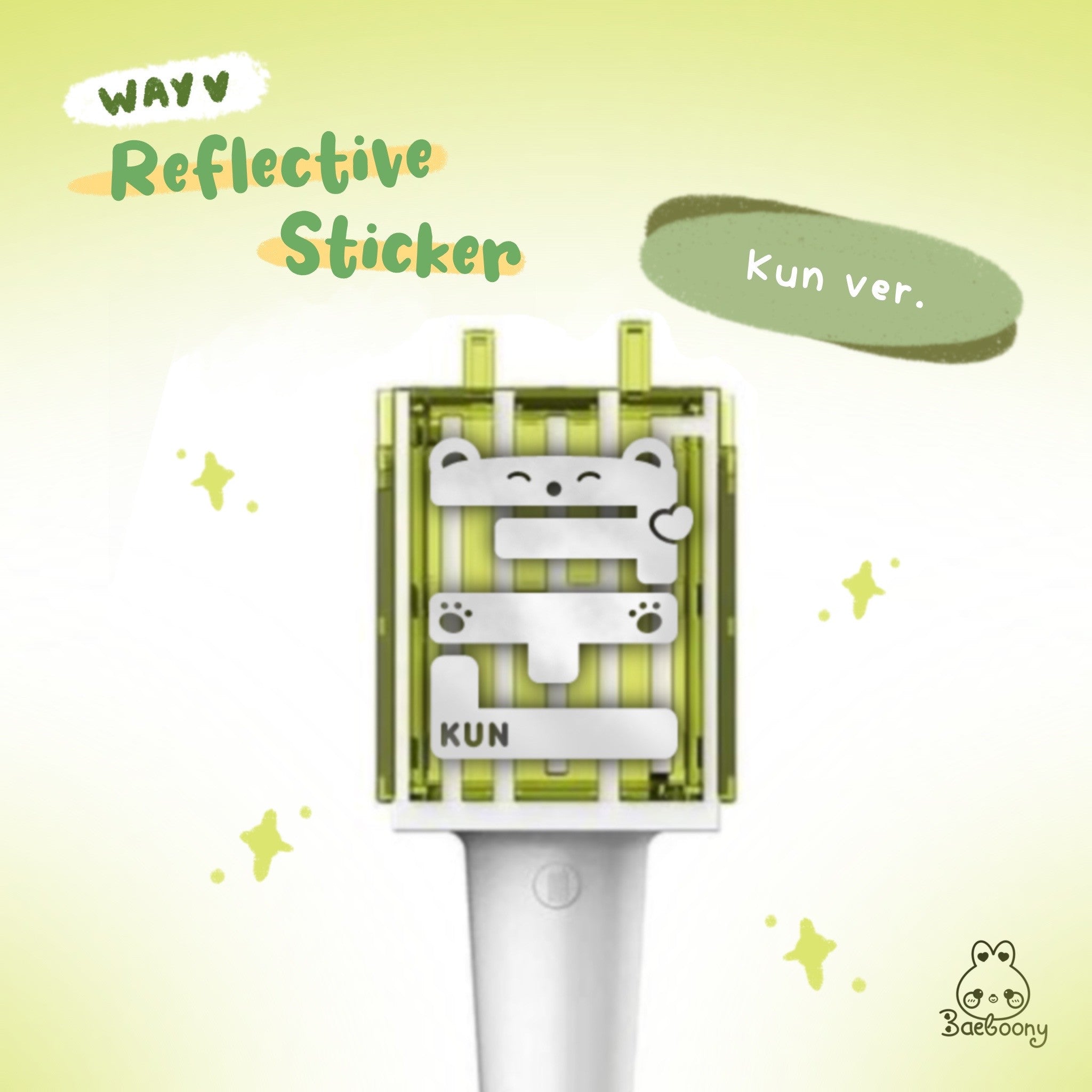 WayV Reflective Lightstick Sticker Deco by Baeboony