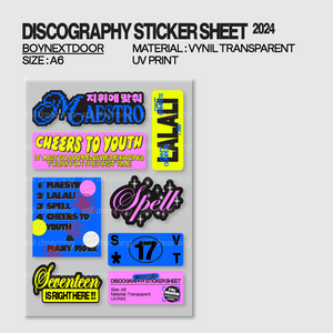 Discography Sticker Sheet : Seventeen