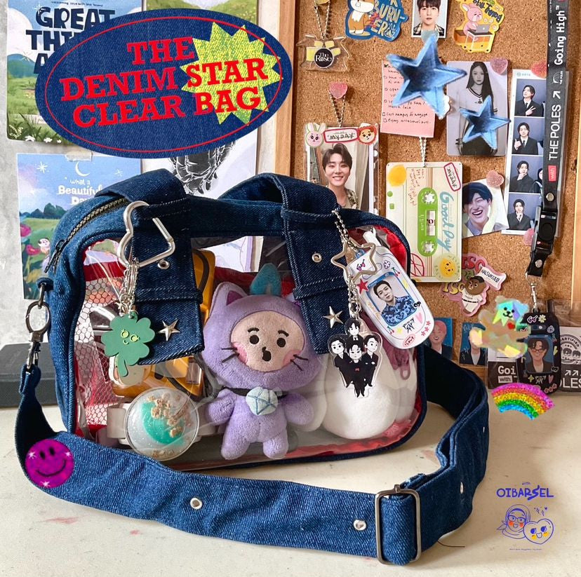 Denim Star Clear  Bag