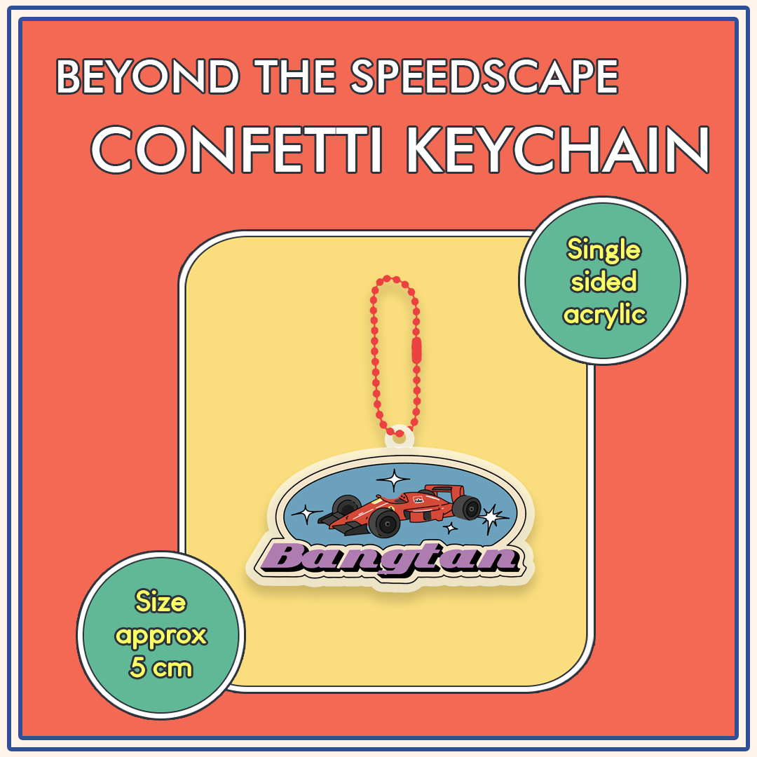 BTS BEYOND THE SPEEDSCAPE CONFETTI KEYCHAIN