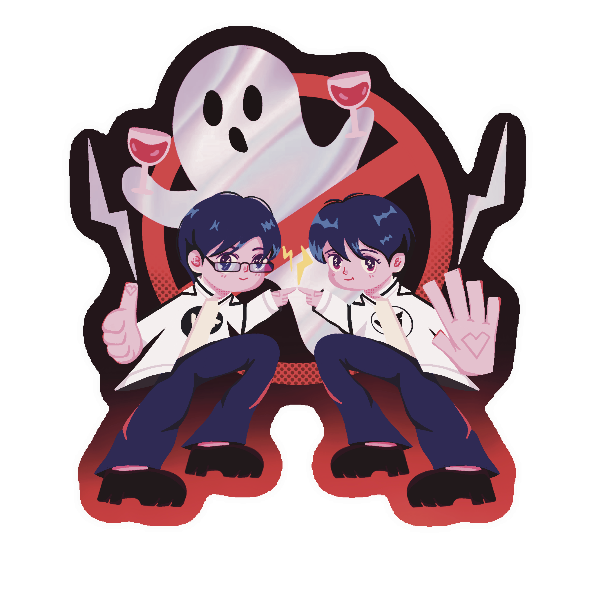 Wonhan Ghostbuster Holo Sticker