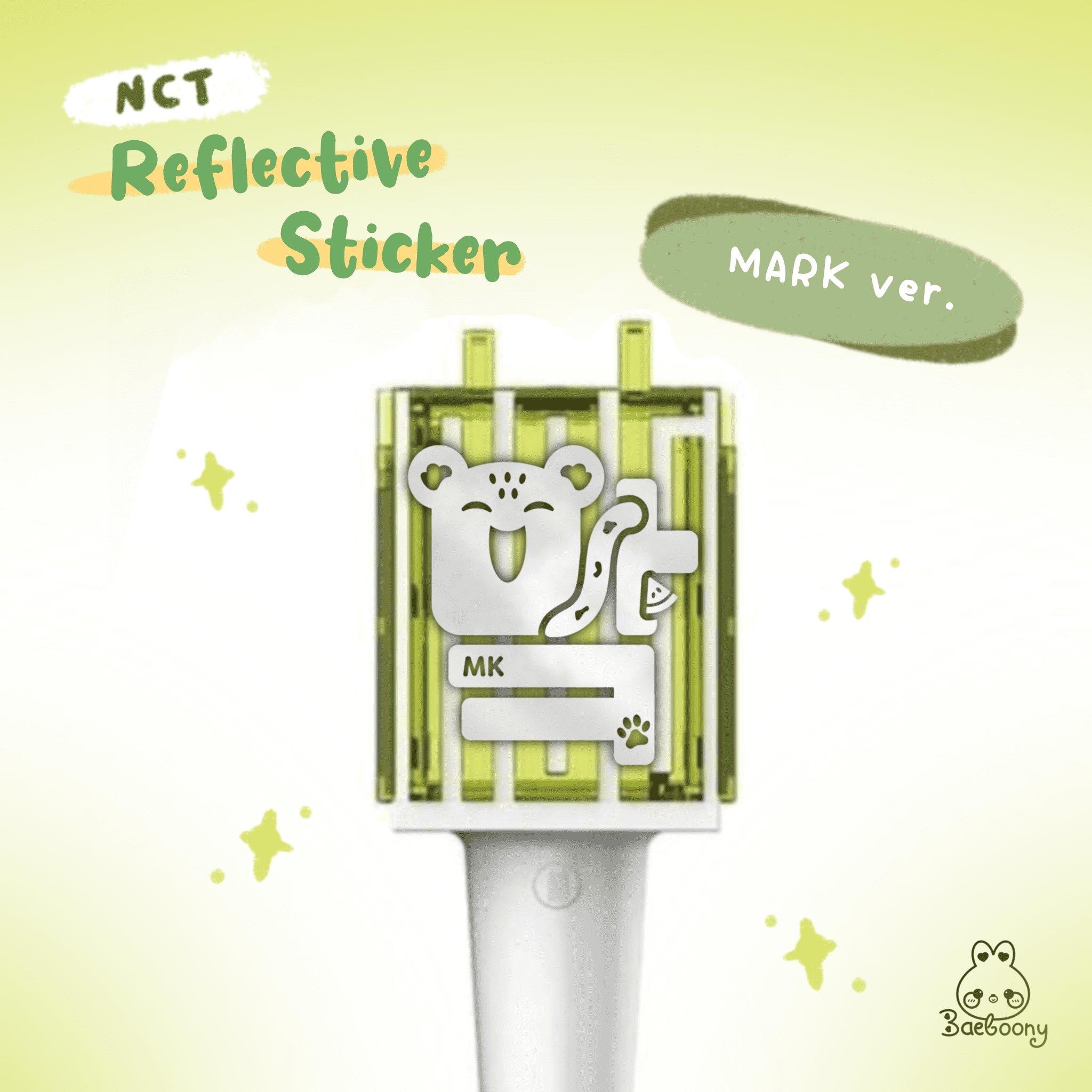 NCT DREAM Reflective Lightstick Sticker Deco by Baeboony