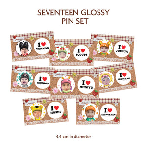 Seventeen Glossy Pin Set